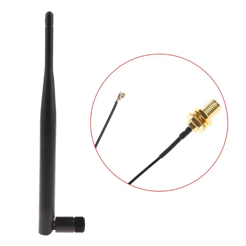 

RP-SMA Male 868 MHz 5dBi Беспроводная Антенна роутер антенна + 15 см RP SMA разъем к IPX 1,13 кабелю