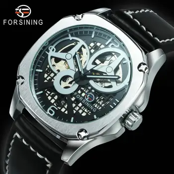 

FORSINING Nordic Automatic Mechanical Watches for Men Sport Casual Skeleton Watch Leather Belt Top Brand Luxury Wristwatch New