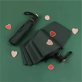 

Automatic Women Umbrella Sun Rain Umbrella Cute Vintage Black Coating Sombrilla Travel Umbrella Uv Protection Windproof B60