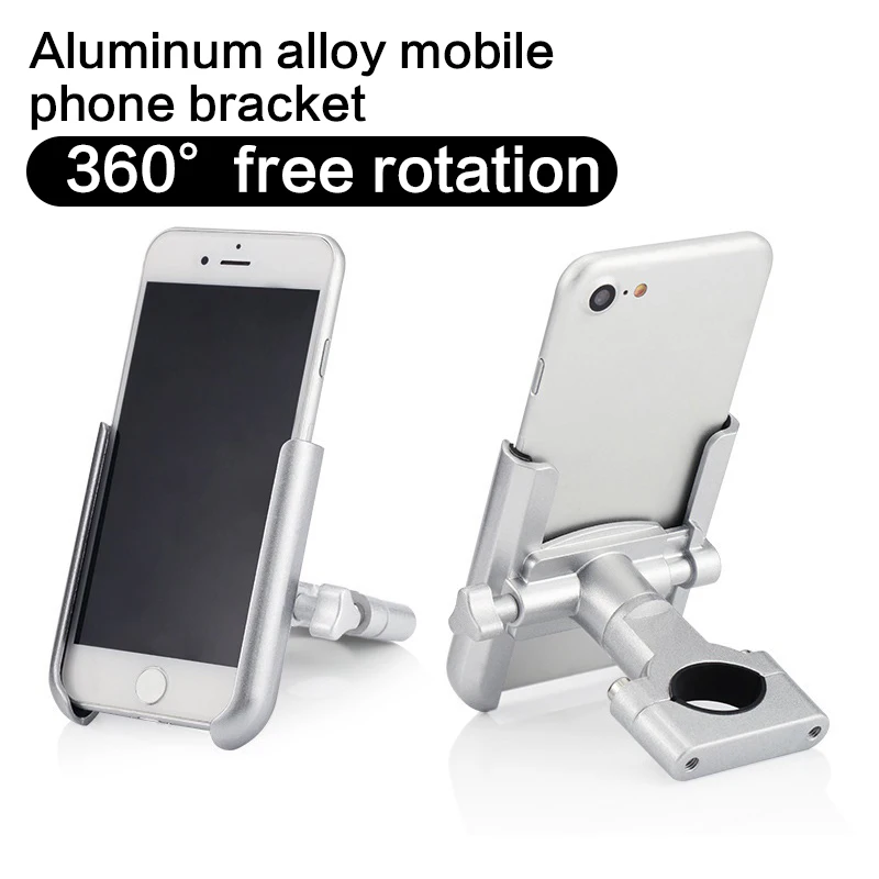 

Motorcycle Mountain Bicycle Phone Holder Aluminum Adjustable Motorcycle Handlebar Rear View Mirror Phone Holder Stand Bracket