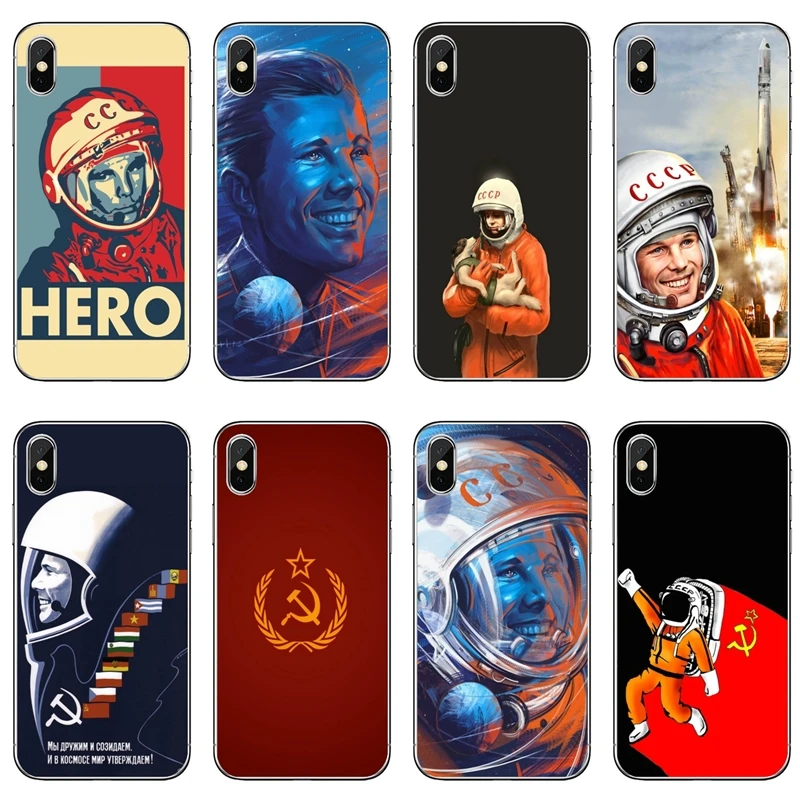 Силиконовый чехол Yuri Gagarin Y Laika для iPhone 12 11 Pro Max Mini XS XR X 8 7 Plus 6 6S 5 5S SE 2020 | Мобильные