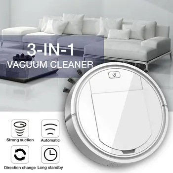 

3 in1 Smart Sweeping Robot Vacuum Cleaner Floor Edge Dust Clean USB Charging Intelligent Auto Suction Sweeper