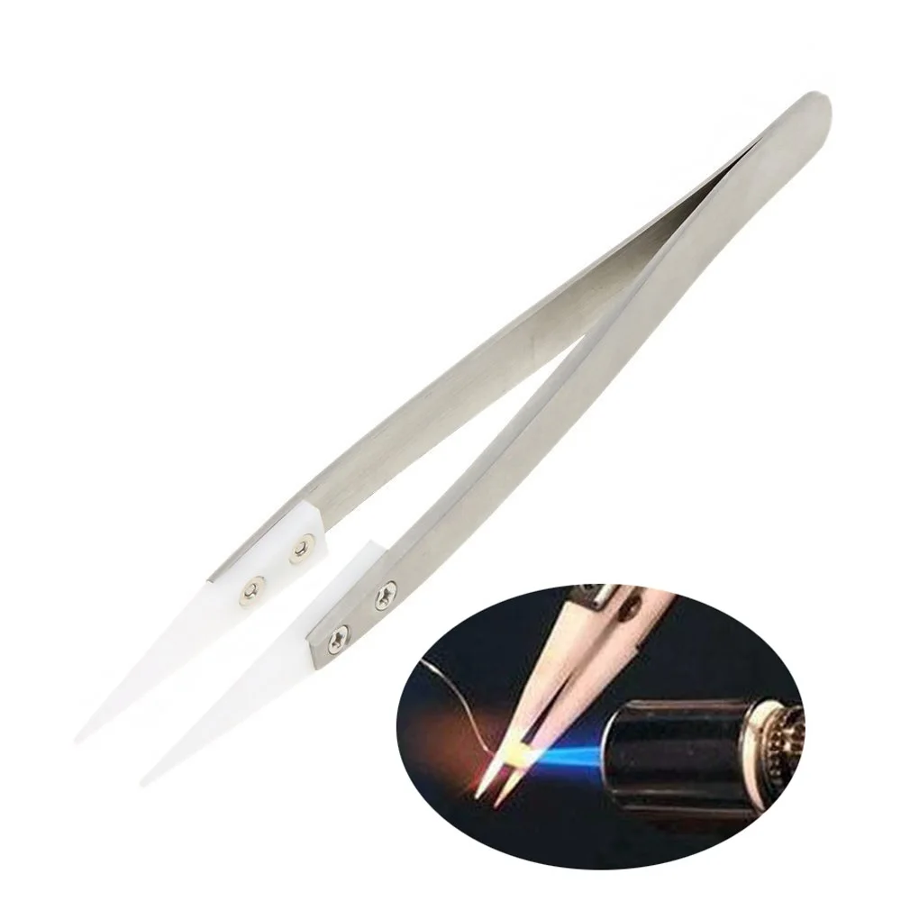 

Anti-static Stainless Steel Tweezers Maintenance Tools Industrial Precision Straight Tweezers Repair Tools