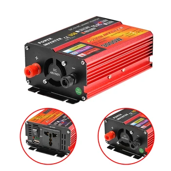 

Solar Inverter 12V 220V 3000W Peak Voltage Converter Transformer DC 12V&24V 48V&60V To AC 110V/220V Auto Adapt Inversor