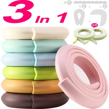 

Wholesale 3 In 1 6m Baby Head Safety Corner Protector Guard Strip Child Anti-collision Fall Table kid Edge & Corner Bumper Guard