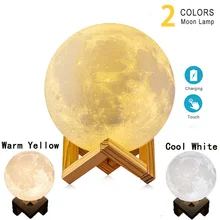 

2022NEW ZK20 LED Night Light 3D Print Moon Lamp Rechargeable Color Change 3D Light Touch Moon Lamp Children's Lights Night Lamp
