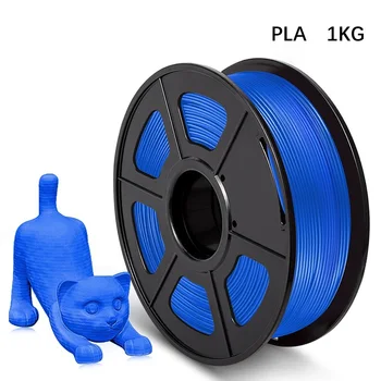 

PLA Filament 1kg 1.75mm Blue Color Filaments with Spool Tolerance +/-0.02mm 2.2 LBS Bubble Free Material for 3D FDM Printer Pen