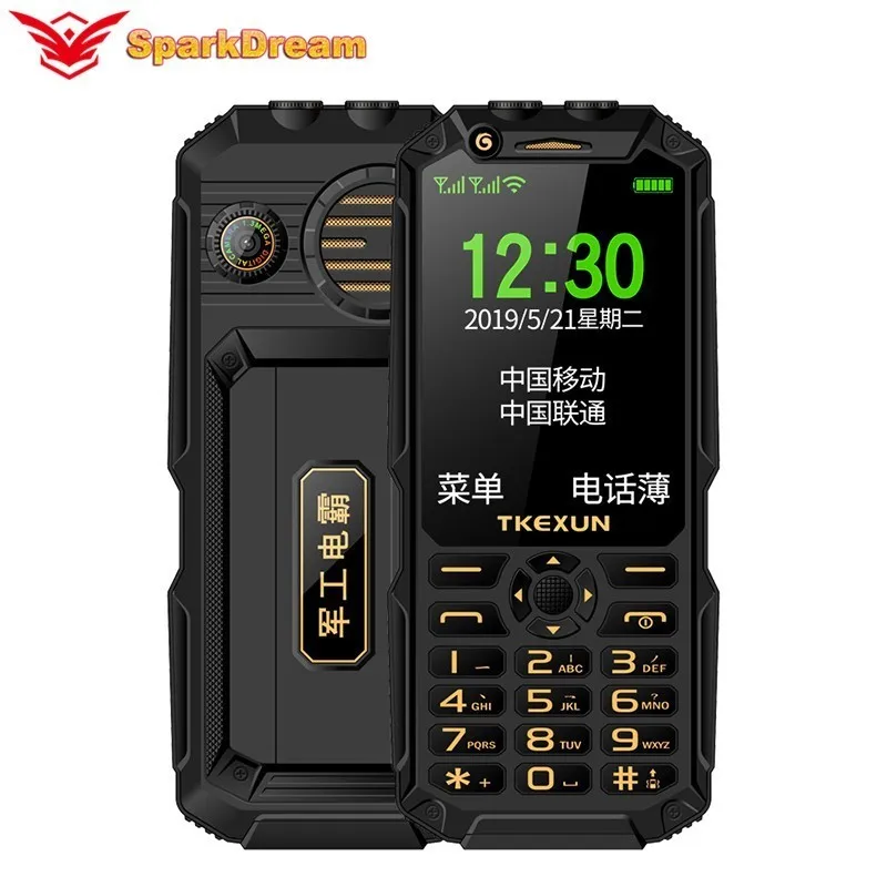 TKEXUN Q8A Push Button Mobile Phone 3.0" Power Bank WIFI Dual SIM Card MP3 Camera Senior Flashlight Big Speaker Cheap CellPhone