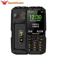 TKEXUN Q8A Push Button Mobile Phone 3.0" Power Bank WIFI Dual SIM Card MP3 Camera Senior Flashlight Big Speaker Cheap CellPhone
