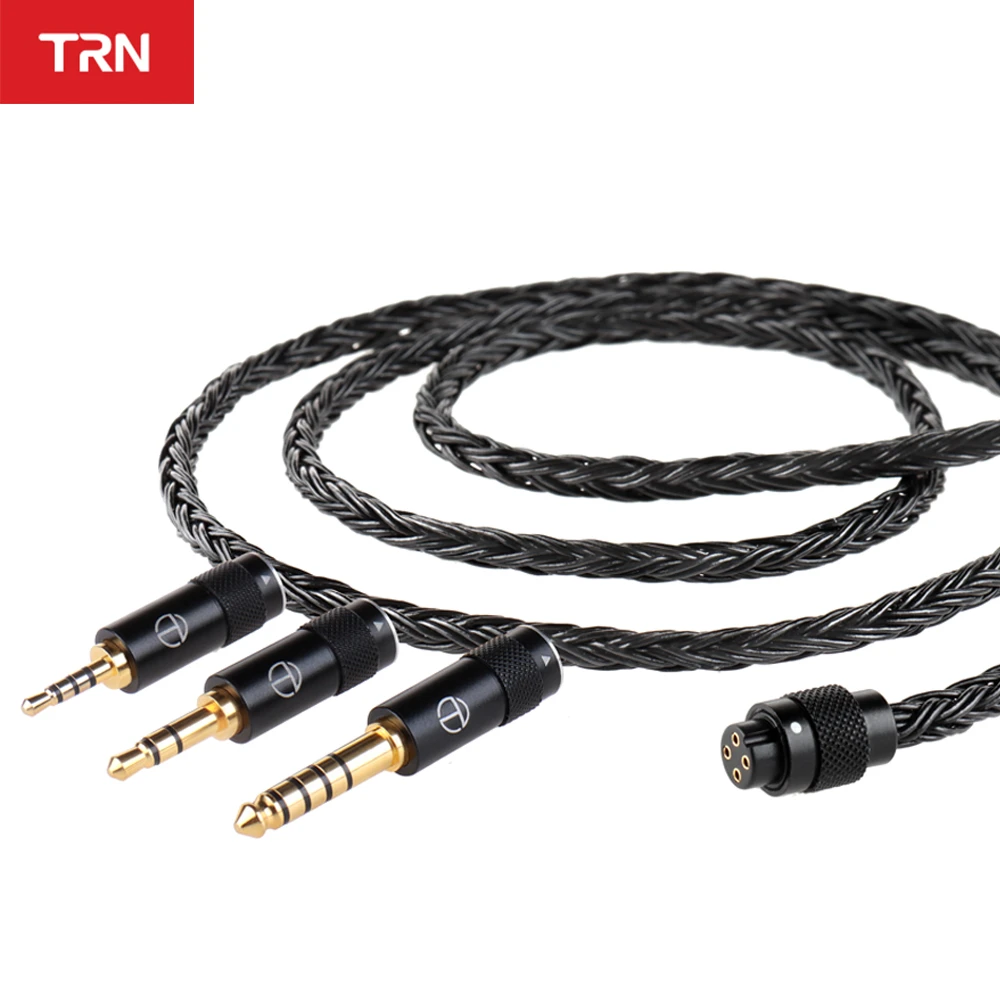 2PIN_0.78, 2.5 Trn 2.5mm/3.5mm Silver Plated Balance Upgrade Line/Cable for Trn Earphone Without MIC 