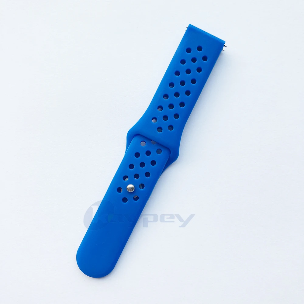 Спортивный силиконовый ремешок для часов Ремешок Для Xiaomi Huami Amazfit GTS/GTR 42 мм/Bip Lite Смарт-часы браслет Цветной заменить Correa - Цвет: Синий