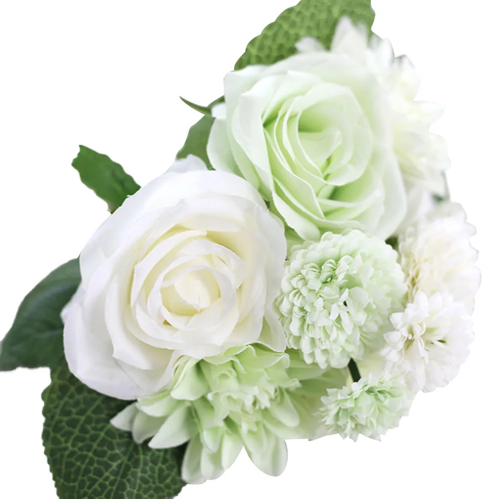 1 Bouquet Artificial Rose Silk Flower DIY Garden Party Home Wedding Holiday Decor