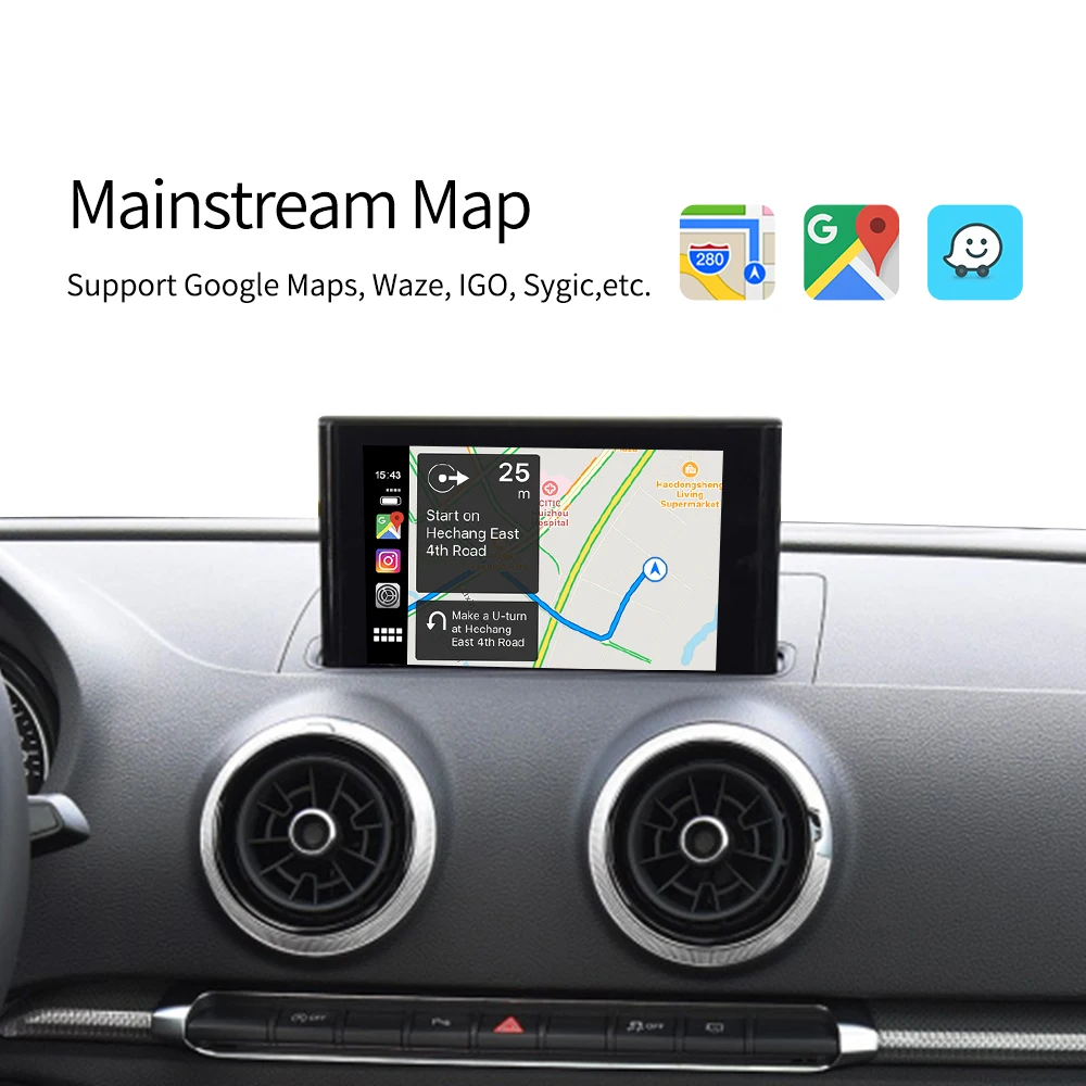Carlinkit Беспроводной Apple Carplay Android для Авто Audi A3 8V S3 Q2 B9 2010 2019 5 8 дюймовая 7 Экран Mirrorlink