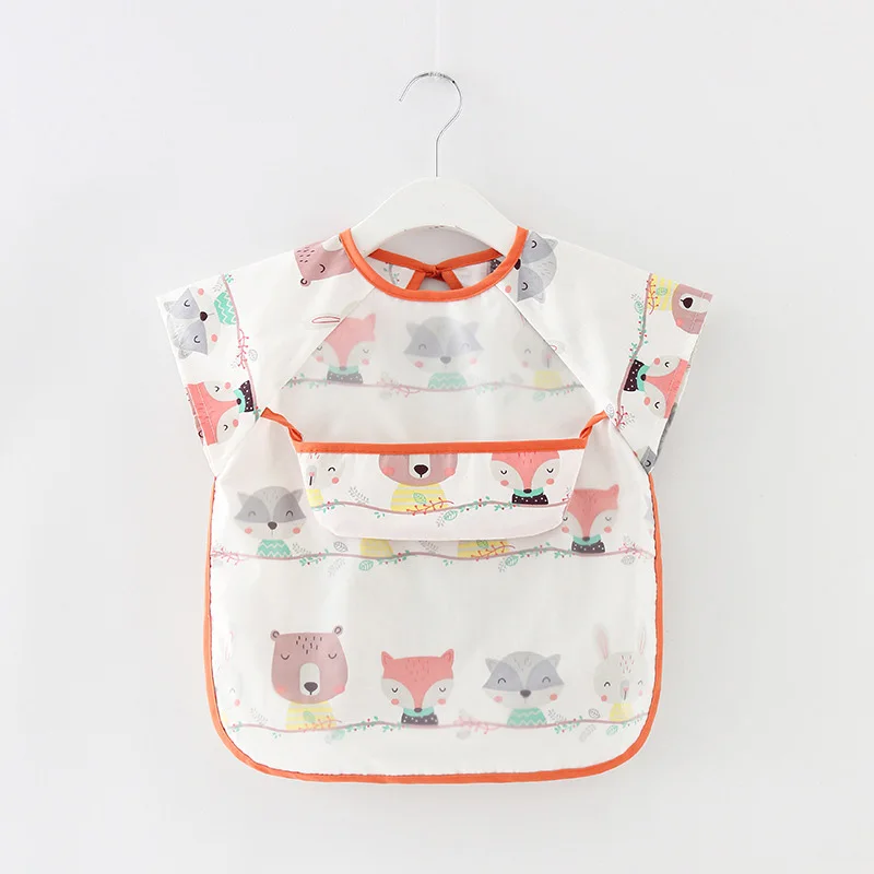 Cute Cartoon Baby Bibs Waterproof Infant Eating Children Drawing Sleeveless Baby Bandana Bibs Soft Baby Bib Meal Burp Eva Cloths 5