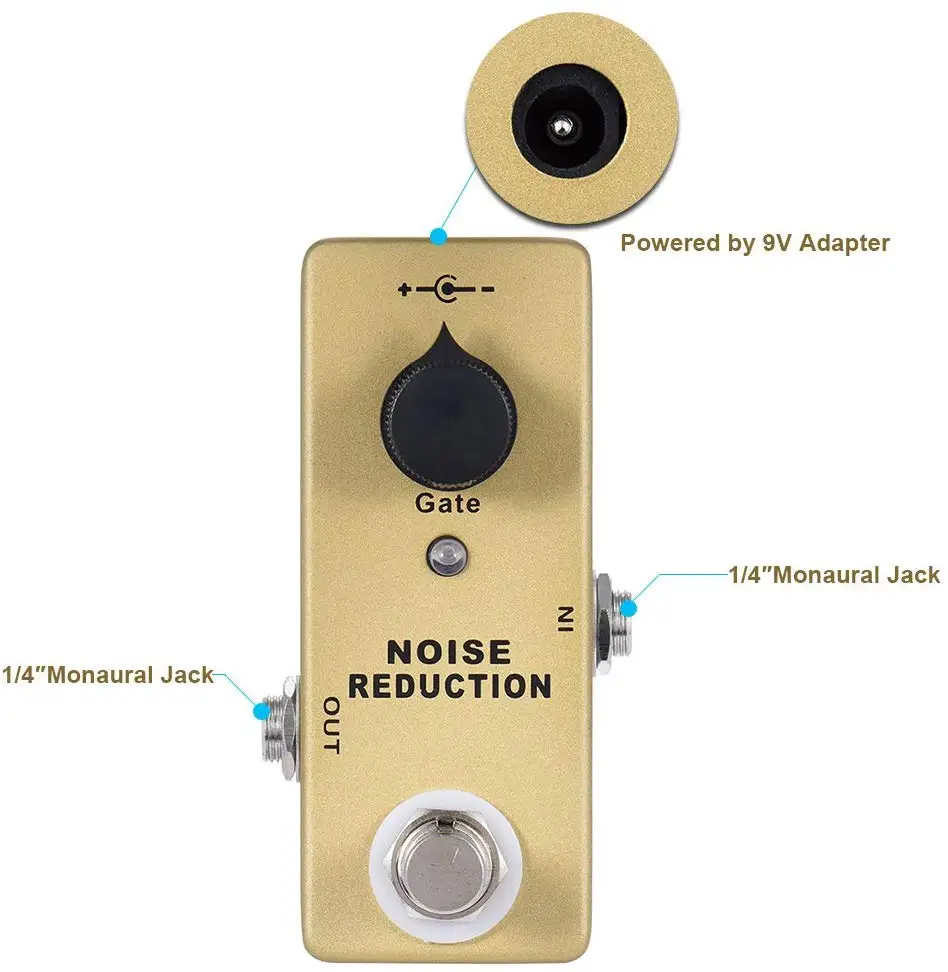 MOSKY noise Gate подавление шума Мини Одиночная педаль эффектов для гитары истинный обход гитарные части и аксессуары