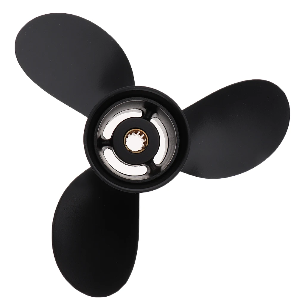 Black Boat Engine Propeller 8.5 X 9 for Tohatsu 2 & 4 STROKE 6 HP 8 HP 9.8 HP Black Boat Engine Propeller 8.5 X 9 for Tohatsu 2 & 4 STROKE 6 HP 8 HP 9.8 HP