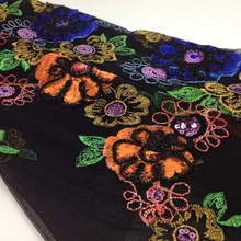 Черная африканская кружевная ткань для платья, блестки, тюль, гипюровая ткань, Африканское кружево высокого качества, рождественское лоскутное шитье