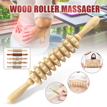 

39cm Useful Sports Full Body Muscle Massager Wood Roller Stick Trigger Point Recovery Tool Deep Relax Gear Massage Stick