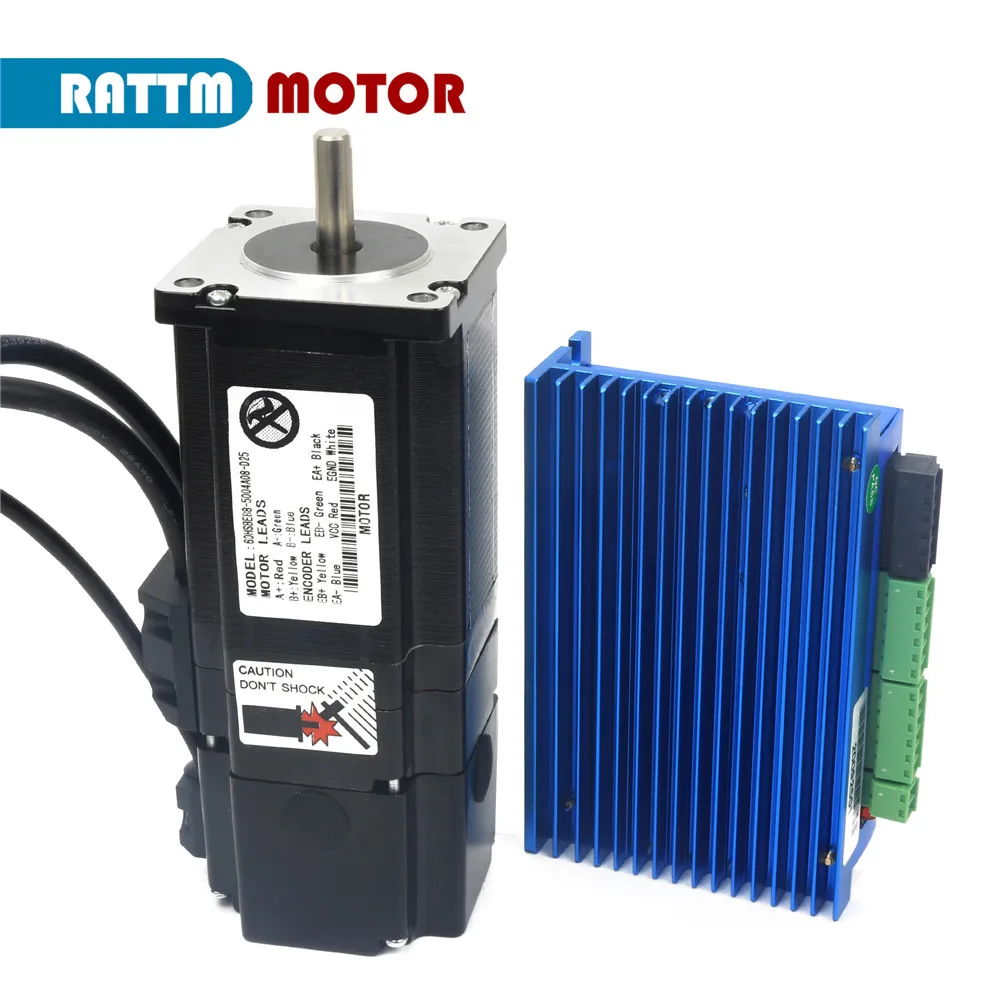 3n.m Nema 23 Closed Loop Servo Motor Kits With Brake & 2hss60 Hybrid Step / Servo Driver Cnc