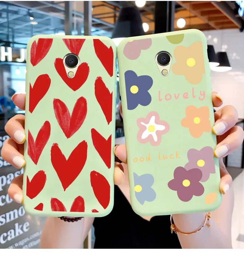 cases for meizu back For Meizu Mx6 Case Cartoon Pattern Silicone Candy Colors Painted Flower Butterfly Fundas Shell Shockproof Phone Soft Cover Cases For Meizu
