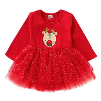 

Xmas Winter Autumn Girl Dress Kids Dresses Girls Party Dress Long Sleeve Tutu Lace Dress Toddler Girl Dress Children Clothes