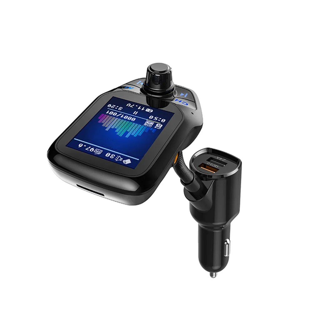 1,8 дюймов TFT цветной дисплей Bluetooth автомобильный комплект громкой связи USB быстрая зарядка fm-передатчик MP3 музыкальный плеер