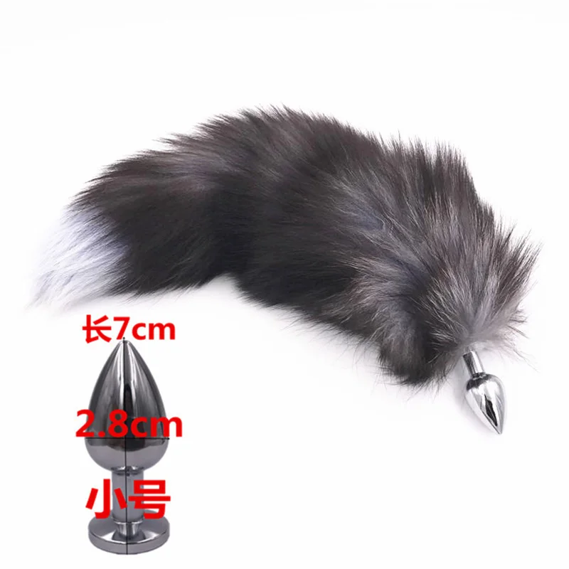 Small Size Black Silicone Anal Plug Toys Fox Tail Erotic Anus Toy Sex Woman/Men Butt Adult Products | Красота и здоровье