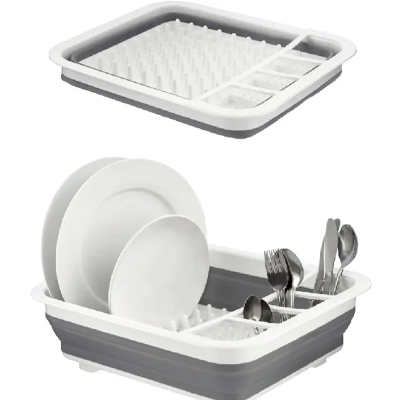 Кухонный складной стеллаж для хранения тарелок держатель сливной посуды тарелка Портативная Сушилка Полка для дома органайзер для посуды