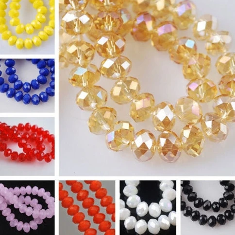 4 мм 500 шт./лот свободные нити смешанные белый черный граненый Rondelle стеклянные