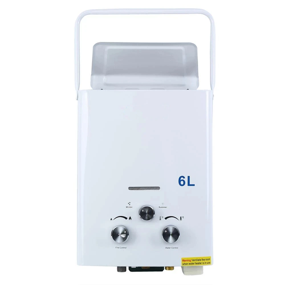 6L Propane Gas LPG Tankless Instant Hot Water Heater Boiler with Shower