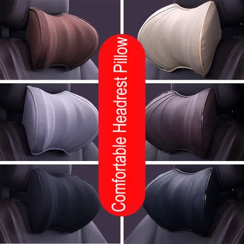 

JINSERTA Space Memory Cotton Car Headrest U Shaped Neck Pillow Auto Vehicle Rest Cushion Touch Comfortable Soft Breathable