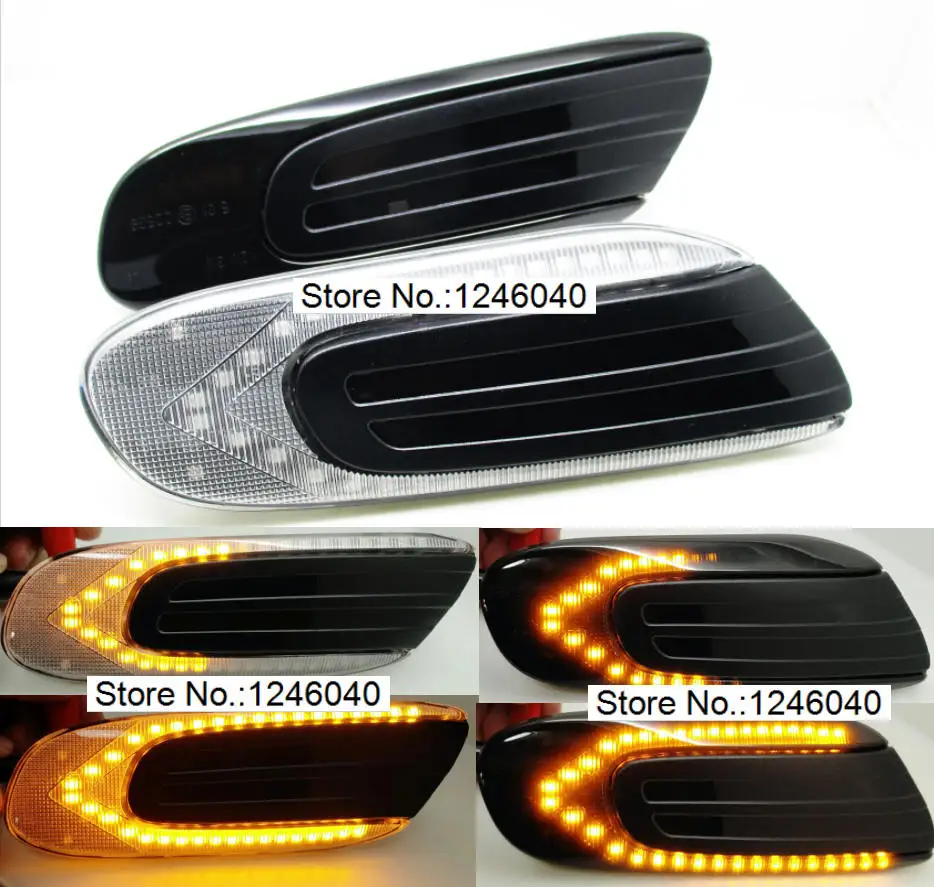 2pcs Led Dynamic Side Marker Turn Signal Repeater Light Lamp Sequential