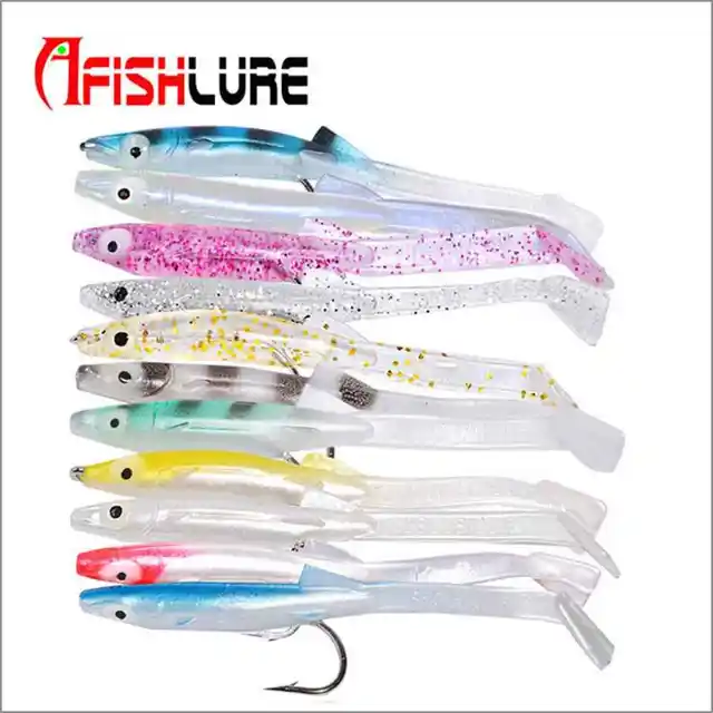 4 Pieces Fishing Lures Realistic Lures Eel Soft Lures for Fishing