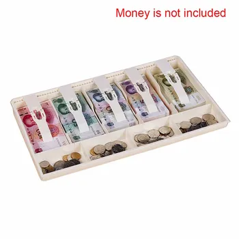 

Practical ABS Cash Drawer Storage 5 Grids Classified Money Free Take Market Bank Hotels Insert Tray Coin Register Store