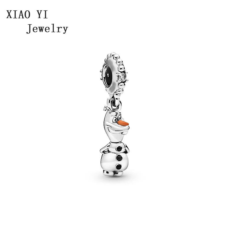 

XIAOYI jewelry 100% S925 1:1 charm winter ice and snow cartoon characters DIY jewelry bracelet accessories female