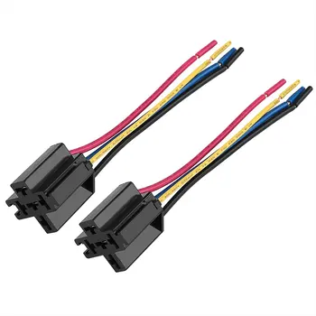 

1 Pcs Meticulous Plastic Material Replacing Parts Relay Socket Harness Car Relay 5 Pin 5 Wire For Car Automotive Relay