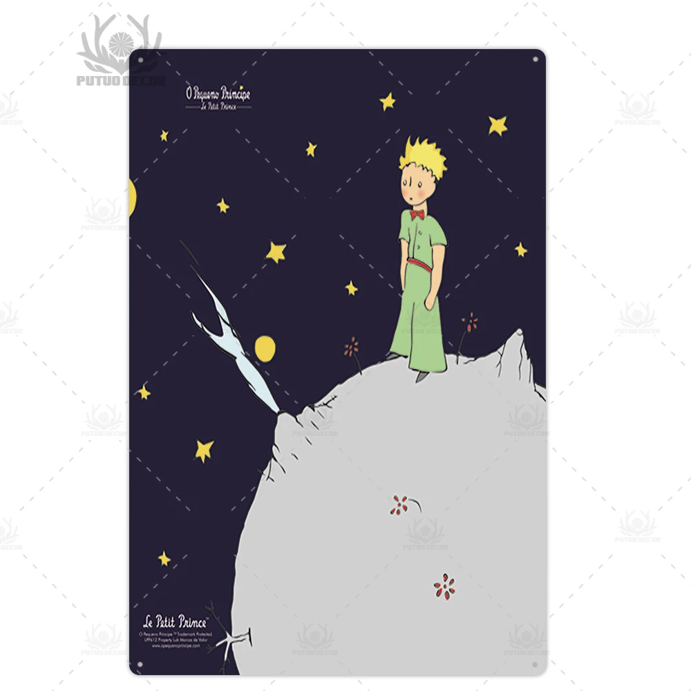 Le Petit Prince табличка металлическая винтажный металлический постер кофейная барная домашняя настенная декоративная металлическая Жестяная Табличка декоративная металлическая тарелка - Цвет: TH0284