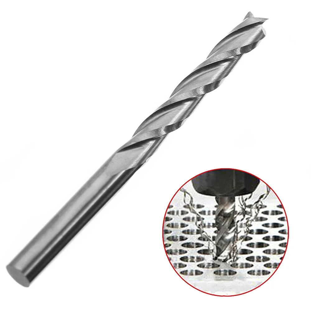 

1/8 Helical Milling Cutter Cutting 3 Flute Router Bit For Acrylic Wood PVC 1PC