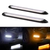 2Pcs Led Car DRL Daytime Running Lights Waterproof Universal DC 12V Auto Headlight Sequential Turn Signal Yellow Flow Day Light ► Photo 1/6