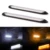 2шт Led Car DRL Дневные Ходовые Огни Водонепроницаемый Универсальный DC 12V Авто Фары Последовательный Сигнал Поворота Желтый Поток Дневной Свет