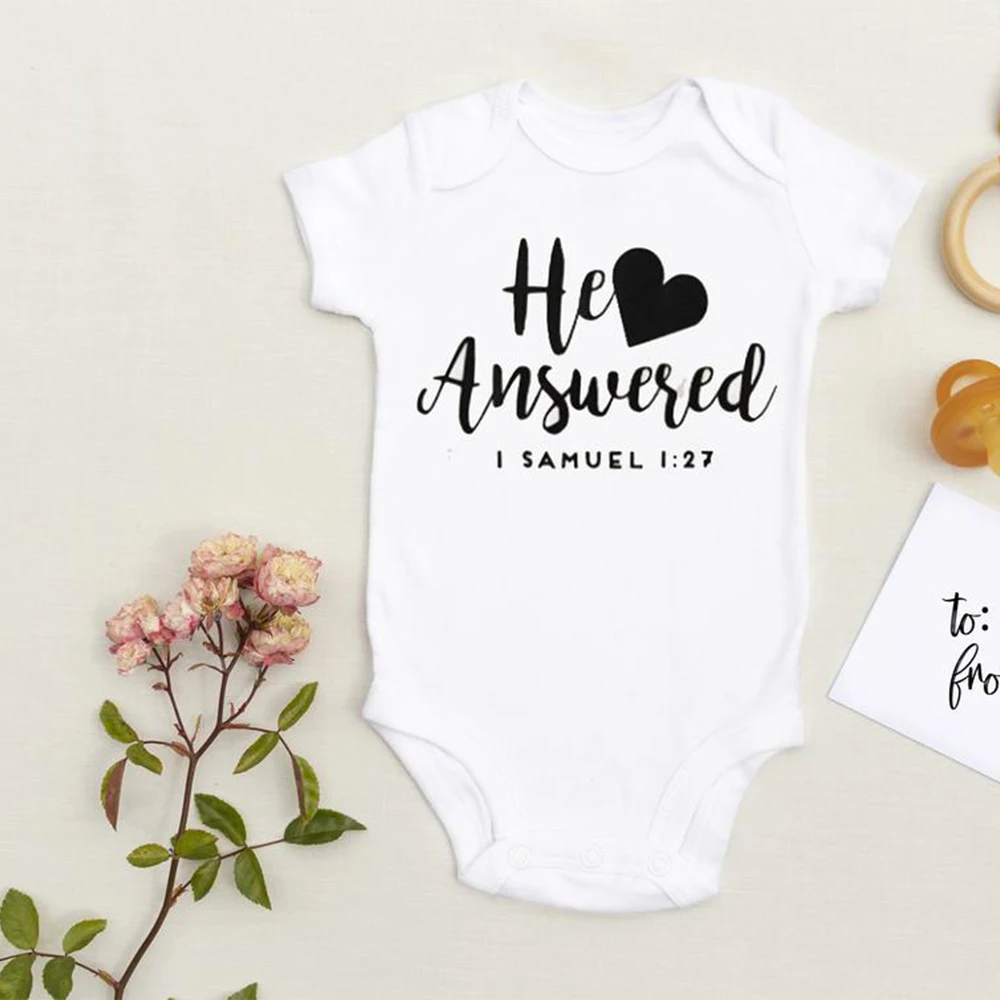 Personalised Christian Baby Gifts IVF Baby Shirt Onesies Custom Baby