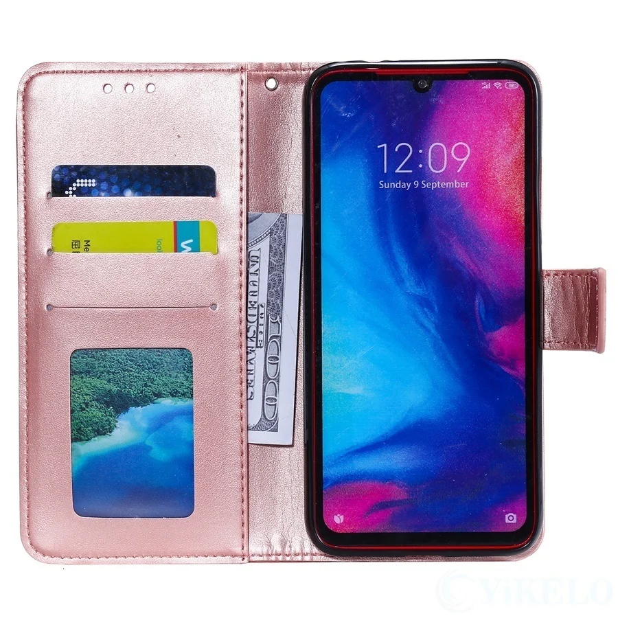 xiaomi leather case card Cú Hoạt Hình Hoa Văn Da Điện Cho Redmi Note 8 Pro 8Pro 5 6 7 7A 8A Ví Dành Cho xiaomi Mi 8 Lite 9 SE CC9E A3 Trường Hợp xiaomi leather case custom