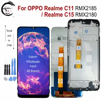 

6.5" LCD With Frame For OPPO Realme C11 RMX2185 LCD C15 RMX2180 Display Touch Screen Digitizer Sensor Assembly Replacement