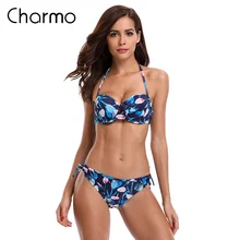 Charmo Bikini Women Swimsuit Swimwear Sexy Low Waist Detachable shoulder strap Bikinis Floral Print Bandage Strappy Beachwear Charmo Bikini Women Swimsuit Swimwear Sexy Low Waist Detachable shoulder strap Bikinis Floral Print Bandage Strappy Beachwear