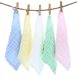 Luxury Cotton Muslin Baby Washcloth Set - 5 Piece Soft Gauze Towel Collection (OUT018-P)