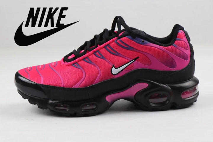 Nike zapatillas para correr Nike Air Max plus Tn mujer, deportivas cómodas exteriores, color rosa y negro|Zapatillas correr| - AliExpress