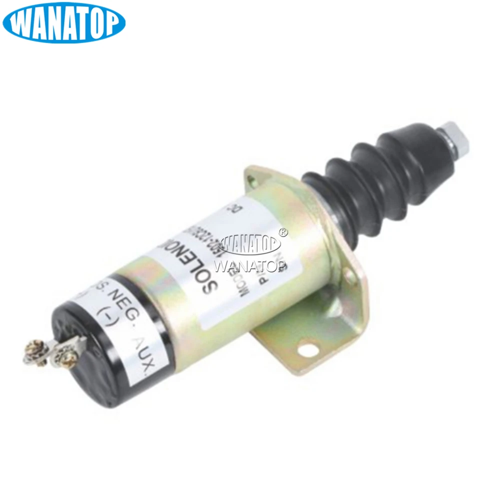 Fuel Shut Off Solenoid 12V - Replacement For Perkins & Woodward Engine (Part #1502-12C6U1B2S1A Etc.) - View #4