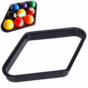 

9 Balls Black Billiards Triangle Racks Practical Durable Professional Smooth Organizing Plastic Pool Table Sports