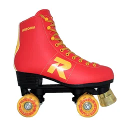 Factory Direct Women Grils Adult Quad Red Roller Skates Beginner Outdoor Flashing Wheels Cool Breathable  Skating PU 4 Wheels