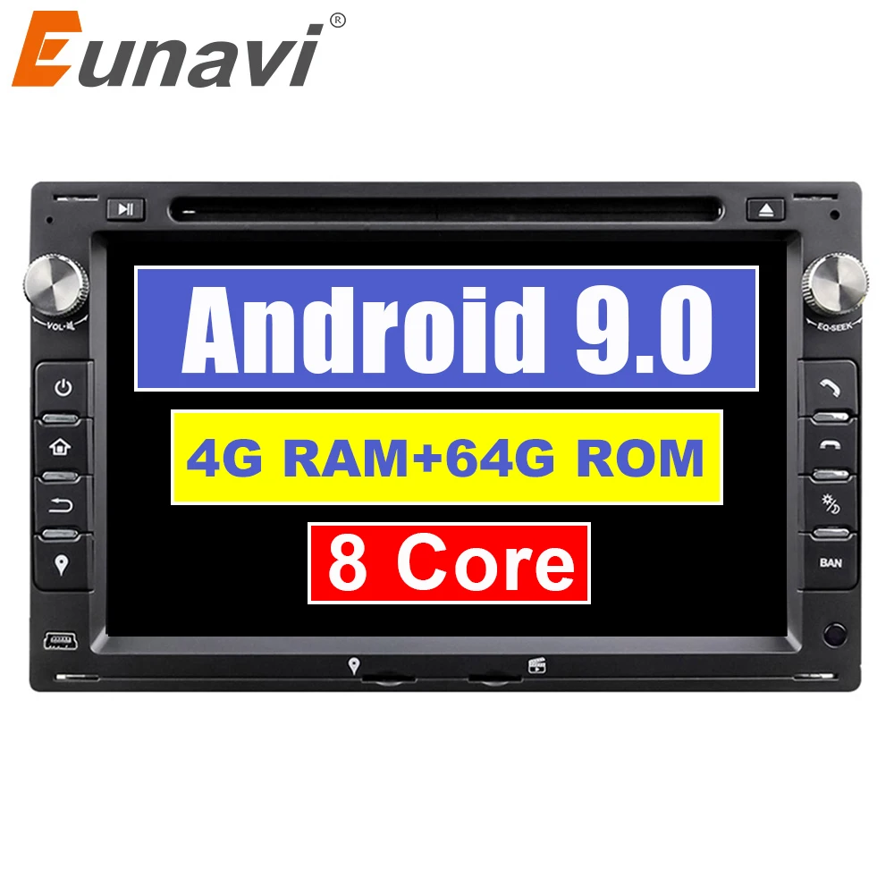 Eunavi 7 ''Восьмиядерный 2 Din Android 9 0 автомобильный dvd-плеер GPS для VW Glof Bora Passat Mk5 Golf Mk4